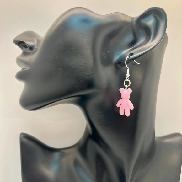 Gummy Bear Earrings - Rainbow Colors - Mini Bear Earrings - Teddy Bear Earrings - Picture 7 of 10